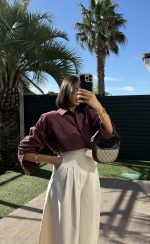 Chemise oversize à épaulettes