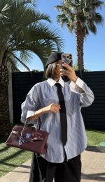 Chemise oversize cravate – Image 2