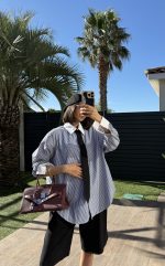 Chemise oversize cravate